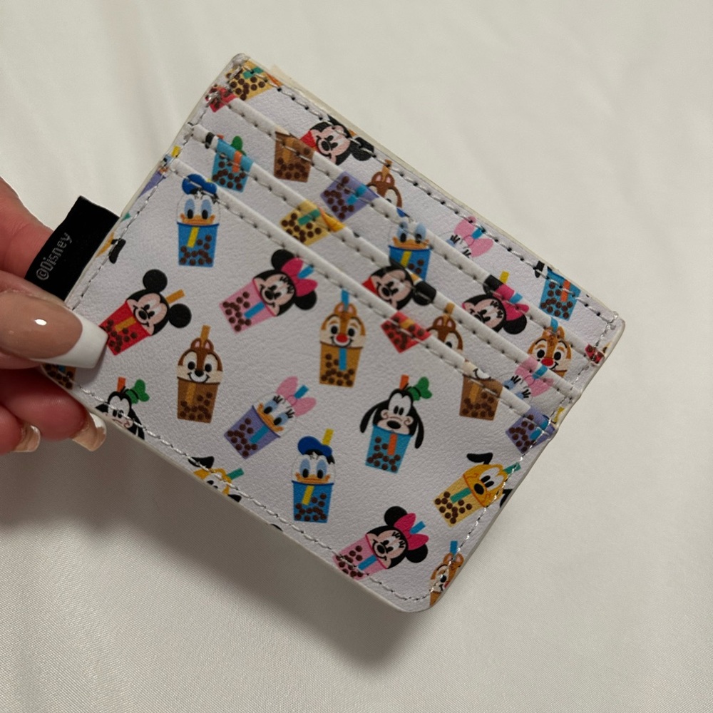 LOUNGEFLY DISNEY MICKEY MOUSE & FRIENDS BOBA BUBBLE TEA CARDHOLDER WALLET